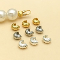 Perle de finition plaquée or à motif citrouille, fermoir ouvert en forme de croissant pour accessoires de bijoux faits main DIY, bracelet