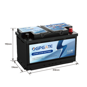 유지보수 불필요 <span class=keywords><strong>AGM</strong></span> 배터리 스타트 스톱 도매 ODM 자동차 시동 배터리 12V 80AH 독일차용 - Product Image 6