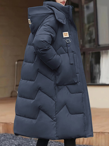 Cappotto Invernale <span class=keywords><strong>Oversize</strong></span> per <span class=keywords><strong>Donna</strong></span>, Nuovo Giaccone Casual Lungo, Imbottito con Cappuccio Staccabile, Caldo e Confortevole - Product Image 3