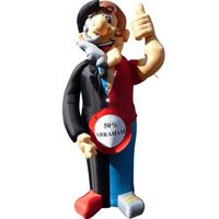 En gros Personnalisé 3/4/6mH hollande Gonflable Abraham Police-homme Gonflable Pays-Bas personnages Poupée Avec Souffleur