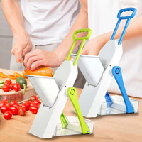 Mandoline 5-en-1 réglable pour légumes, coupe-fruits, râpe à carottes manuelle, ustensile de cuisine sûr pour hacher les oignons