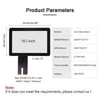 Kit de panneau tactile capacitif industriel multi-touch USB grand format 10.1 15.6 17.3 18.5 19 21.5 pouces avec superposition en verre
