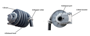 Fengshen Professional 09 Series Manual Spring Exhaust <b>Hose</b> <b>Reel</b> Semi-<b>Automatic</b> PPS/Fiberglass 8/10m Ready for Sliding Rail - Product Image 1