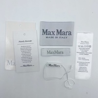 Étiquettes tissées personnalisées en polyester imprimé pour vêtements, en tissu satiné, avec logo écologique – Vente en gros