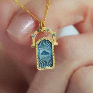 Alta calidad de acero inoxidable libre de deslustre 18K chapado en oro <span class=keywords><strong>Tarot</strong></span> colorido <span class=keywords><strong>amor</strong></span> Lucky Guardian colgante collar para el día de la madre - Product Image 5