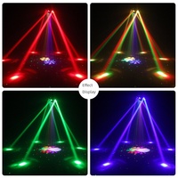 RGBW 120W Luces de haz láser con cabezal móvil Blanco cálido UV con control DMX512 para discotecas KTV y fuente LED Spider DJ
