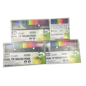12/24/36/48/60/72/100/120 couleurs dessin lettrage calligraphie Fineliner double conseils aquarelle Art marqueur pinceau stylo ensemble - Product Image 6