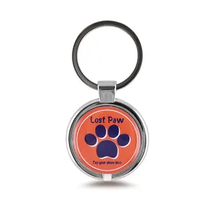 custom printed nfc dog tags double epoxy layer pet id iso 14443a nfc tags rfid keychain tags