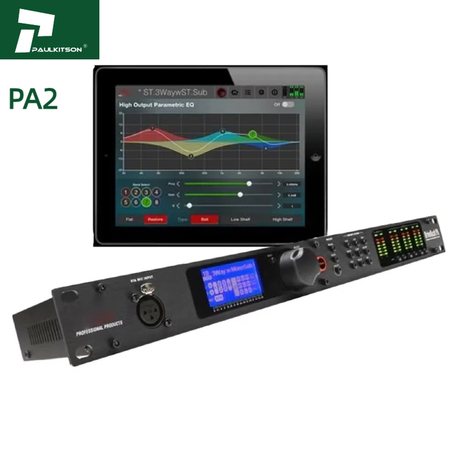 Paulkitson Audio Processor DriveRack PA2 Metal DSP Digital Audio Processor Professional 2In 6Out Stage Sound Equipment