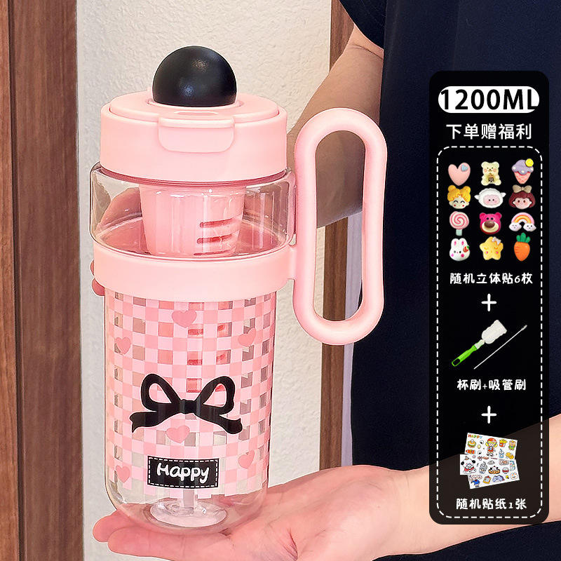 Pink 3D sticker cleaning tool cartoon stickers