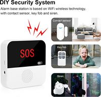 Kit d'alarme ANGUS, système de sécurité intelligent sans fil Wifi pour la maison, avec capteurs de mouvement pour portes/fenêtres, sirène d'alarme et télécommande