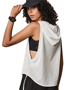 Camiseta Deportiva Casual Holgada y Ligera de Verano para Mujer, para Yoga y Running, Sin Costuras, 100% Poliéster, con Logotipo Frontal, Sin Mangas - Product Image 3