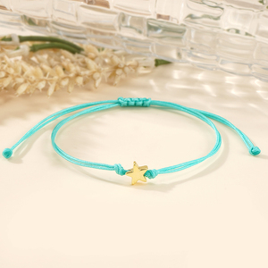 Go2boho nuevo Etsy hecho a mano Bileklik joyería hematita estrella dorada encanto cordón Multicolor pulsera ajustable mujer regalo <span class=keywords><strong>amistad</strong></span> - Product Image 4