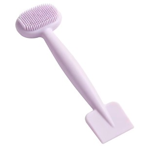 Cepillo de Silicona Plano de Doble Cabeza con Mango de Plástico para Limpieza Facial y Maquillaje, Herramienta de Belleza de Doble Uso con Cabezal de Gel Suave TPR - Product Image 1
