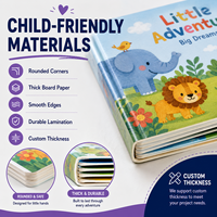 Libro Infantil con Encuadernación Plana, Impresión Personalizada, Cartón C1S Recubierto, Cubierta Mate Anti-Rayones para Editores de Libros de Aprendizaje Temprano