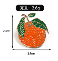 Nieuwe frisse zomerfruit serie broche van legering, decoratieve badge pin