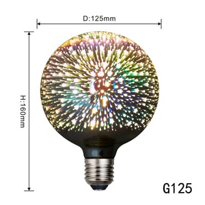 3D Fireworks Led Bulb G80 E27 80mm Diameter Colorful <b>Lighting</b> For Home Decor - Product Image 5