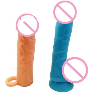 男性用液体シリコン製ペニス増大スリーブ、周囲径増大、再利用可能なセックスグッズ、男性用コックリング、大人向け - Product Image 5