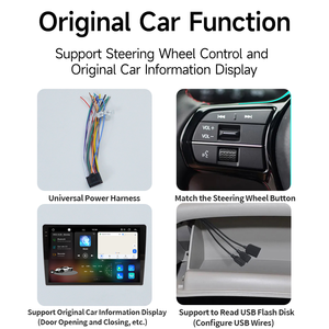 عالمي ، شاشة سيارة أندرويد 13 2K GB ثماني النواة ، مشغل سيارة GPS CarPlay ، مشغل سيارة بيع مباشر من المصنع - Product Image 6