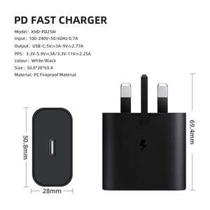Cross-border PD 25W UK standard fast <b>charging</b> compatible with S20/21 Note 10 charger, Samsung charger, UKCA certified. - Product Image 4