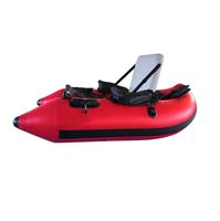 Bateau pneumatique pliable Bluebay en PVC avec plancher en aluminium pour la pêche à la mouche et la pagaie, avec porte-canne
