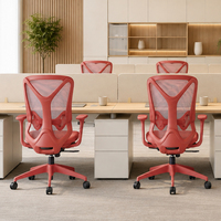 Chaise de bureau ergonomique pivotante à dossier bas en maille, confortable, avec logo et couleur personnalisés, pour chef et personnel, fabriquée au Guangdong, à prix abordable