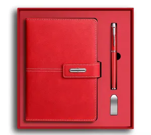 Set hadiah kustom Notebook kulit 3 dalam 1 kustomisasi Natal Premium 2023