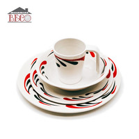 Service de vaisselle en mélamine à rayures géométriques Zen, Style japonais, maison hôtel, bol personnalisé, tasse, assiettes, service de table