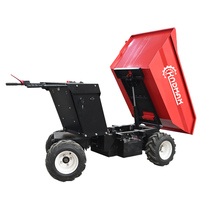 ED600H Mini Dumper Elettrico Idraulico 4x4 a Quattro Ruote Motrici, Capacità 600kg, Alimentato a Batteria 48V, Motore per Caricatore a Ruote, Garanzia 1 Anno