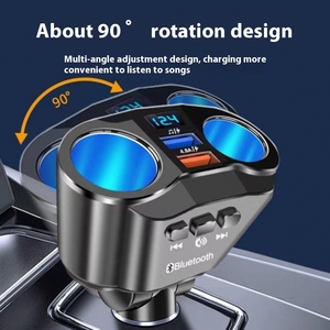 Dual USB Port Car Charger Car <strong>Cigarette</strong> <strong>Lighter</strong> <strong>Socket</strong> with LCD Display with <strong>2</strong>-Port Car <strong>Splitter</strong> - Product Image 4