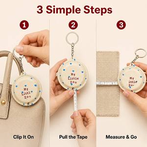 Mètre Ruban Souple Personnalisé avec Logo OEM, Fabriqué sur Commande, Cadeau Porte-clés pour Magasin de Papeterie et Amateurs de Couture - Product Image 3