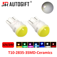Mini ampoule LED T10 12V 24V céramique W5W 2835 3SMD avec lentille pour signal de stationnement et lampe de dégagement de largeur