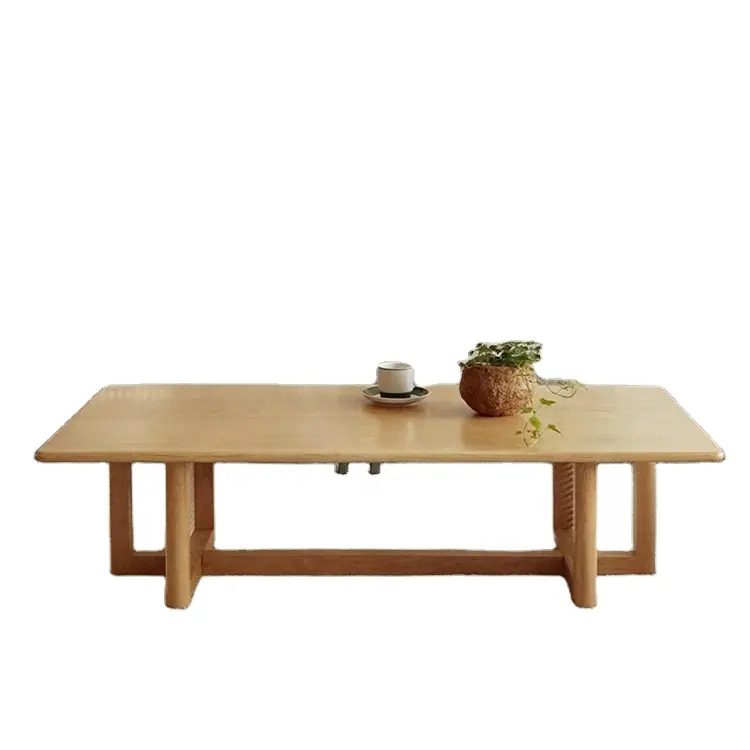 新しいデザインモダン籐木製コーヒーテーブル。