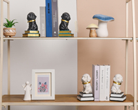 Table de bureau résine Art résine Sculpture créative artisanat décoratif décor chevalier Charlie chien Animal Statue serre-livres