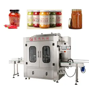Línea de producción de paquetes de salsa de tomate, máquina de llenado de botellas de lavado, taponadora