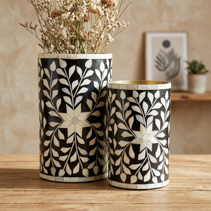 2025 New Arrival Bone Inlay Flower Vase Greatest Quality Indoor Outdoor Planter Classical Style Anniversary Decor Pot <b>Units</b> - Product Image 1