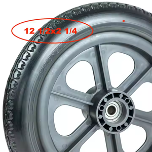 फैक्टरी बिक्री <span class=keywords><strong>12</strong></span> 1/2x2 बच्चों 1/4 साइकिल व्हीलबारो टायर प्लास्टिक के साथ pu फोम व्हील - Product Image 5