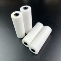 Rouleau applicateur de peinture décorative en mousse polyester jaune à double bande pour outils manuels