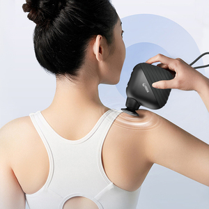 Mini pistola de masaje térmico de silicona portátil, masajeador de bolsillo para Fascia de músculo profundo, potenciador de pistola con 3 cabezales de masaje - Product Image 3