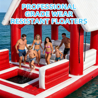 Bar flottant gonflable en PVC pour piscine, plateforme de détente aquatique pour fêtes en piscine et loisirs en station balnéaire