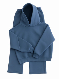 Conjunto de Dos Piezas con Capucha y Sudadera Holgada de Otoño-Invierno, Estilo Europeo Americano, con Logotipo Personalizado, Mezcla de Poliéster <span class=keywords><strong>S</strong></span>ólido para Hombre - Product Image 3