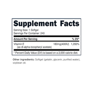 Gélules de vitamine E OEM/ODM - Antioxydant, sans sucre, végétariennes, fabricant de compléments de vitamine E