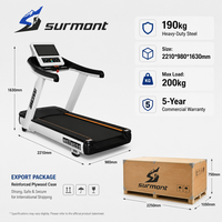 Equipo de Fitness, Caminadora Eléctrica para Ejercicio en Casa, Máquina para Correr, Pantalla LED de Acero, Unisex, Comercial, Portátil, 5 Años de Garantía