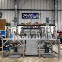 Homogénéisateur mélangeur automatique à cisaillement élevé de 1000 litres en acier avec pompe et moteur de 300 kW pour cosmétiques, savon et shampoing
