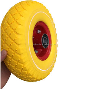 पंचर प्रमाण फ्लैट मुक्त पहियों और टायर ठोस पॉलीयूरेथेन पु रबर टायर फोम भरे पहियों - Product Image 4