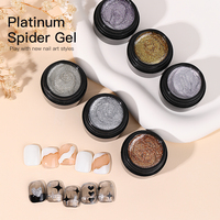 Vente en gros de vernis à ongles en gel UV 3D sculptant avec motif araignée, 6 couleurs, paillettes disco et effets diamant brisé, OEM/ODM disponible