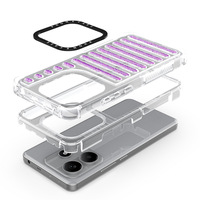 Coque de téléphone portable de luxe 3D en TPU+PC antichoc et étanche avec paillettes pour Redmi Note14 Pro Plus 5G