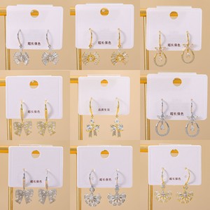 Boucles <span class=keywords><strong>d</strong></span>'oreilles pendantes en forme de marguerite, étoile et cœur pour femme, style rétro, géométriques, avec perles et longues pampilles, vente en gros - Product Image 3