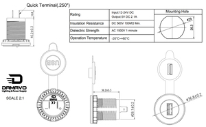 Cargador de coche OEM DAMAVO 12V/24V a 5V fuente de alimentación con carcasa de nailon y diseño a prueba de golpes para uso industrial y automotriz - Product Image 6