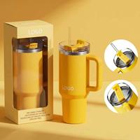 Gobelet réutilisable personnalisé de 40 oz, 30 oz, 20 oz avec poignée, grande capacité, facile à nettoyer, résistant aux fuites, sans BPA, pour un usage quotidien
